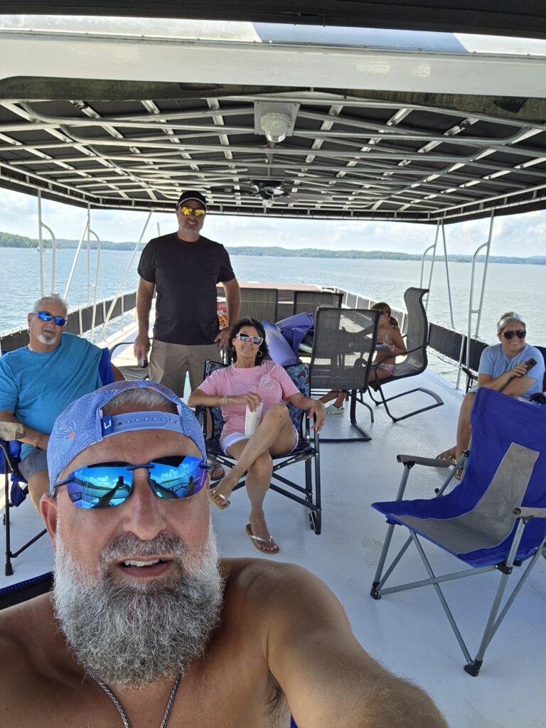 Heath Ledet enjoying a boat outing with family and friends
